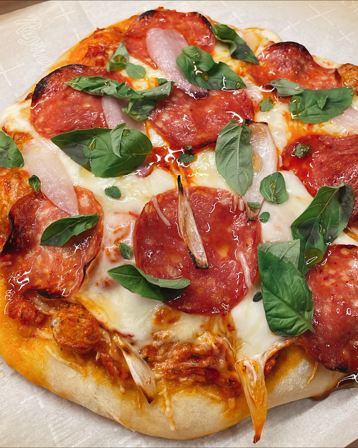 Trader Joe's Spicy Honey and Salami Pizza-image